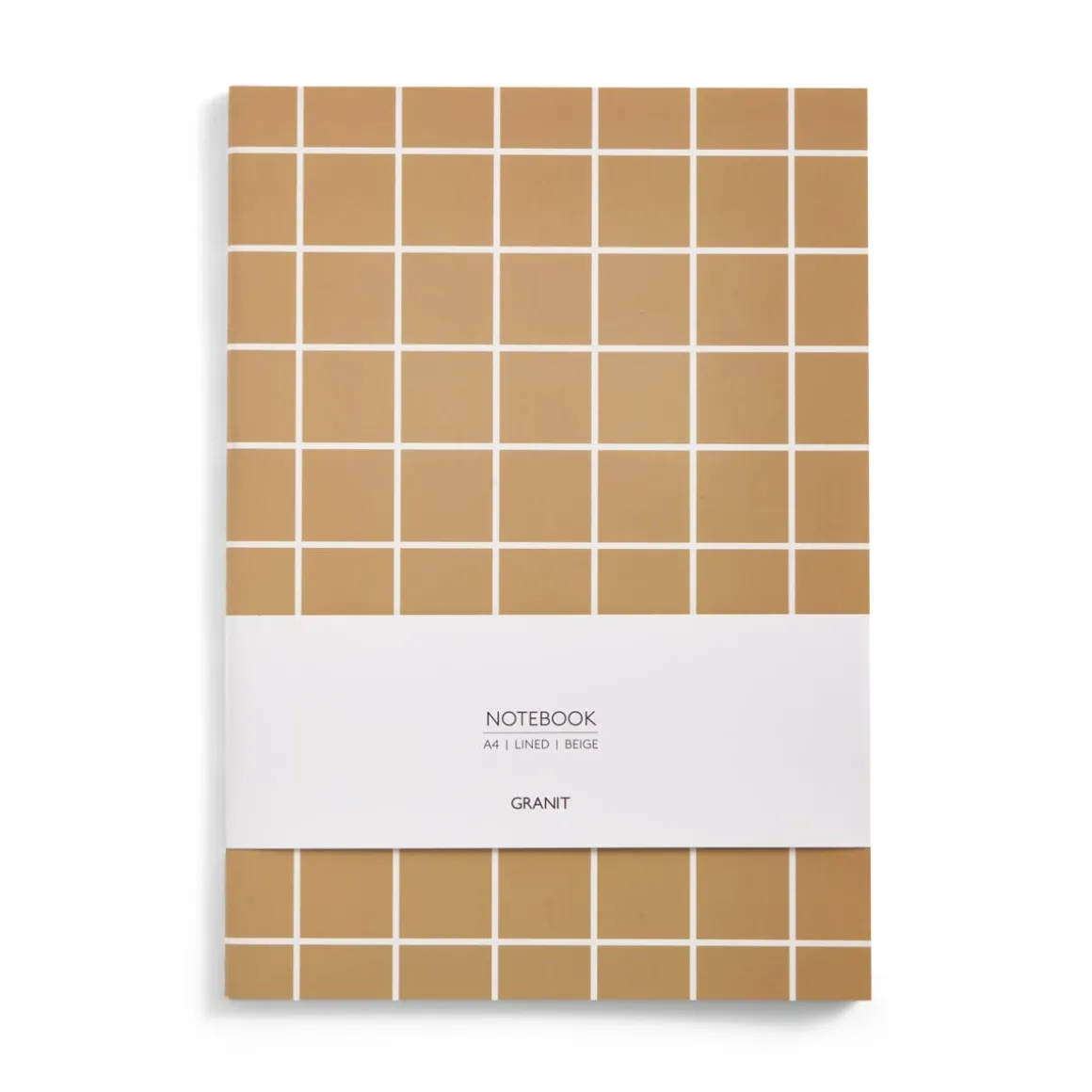 Anteckningsbok A4 Rut Beige Linjerad