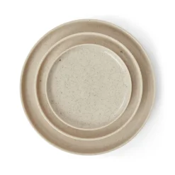 Assiett Bruno 17cm Stengods Spräcklig Beige