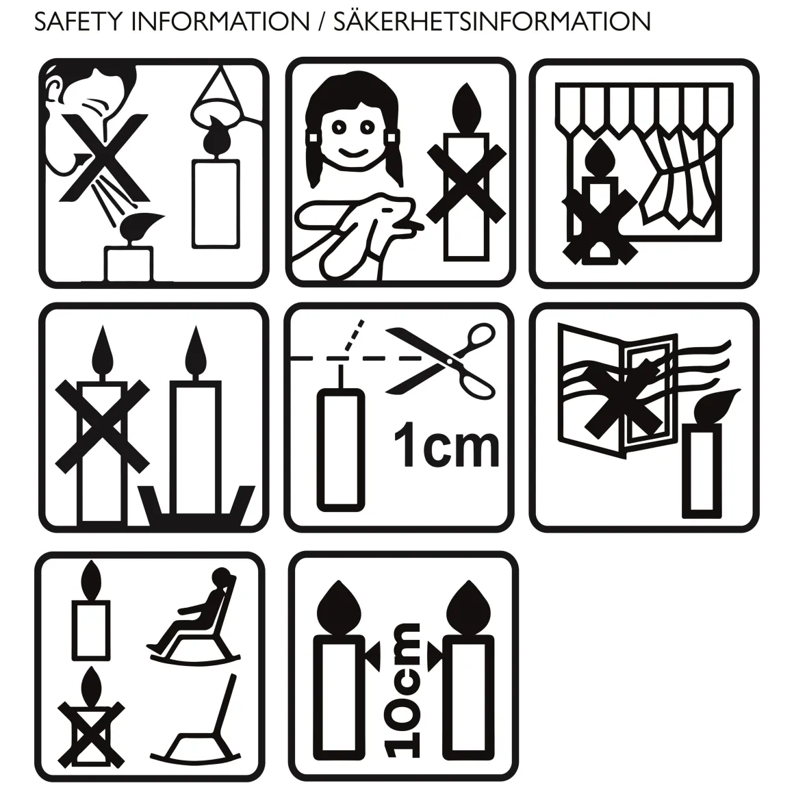 Blockljus 3 Vekar 9x14cm