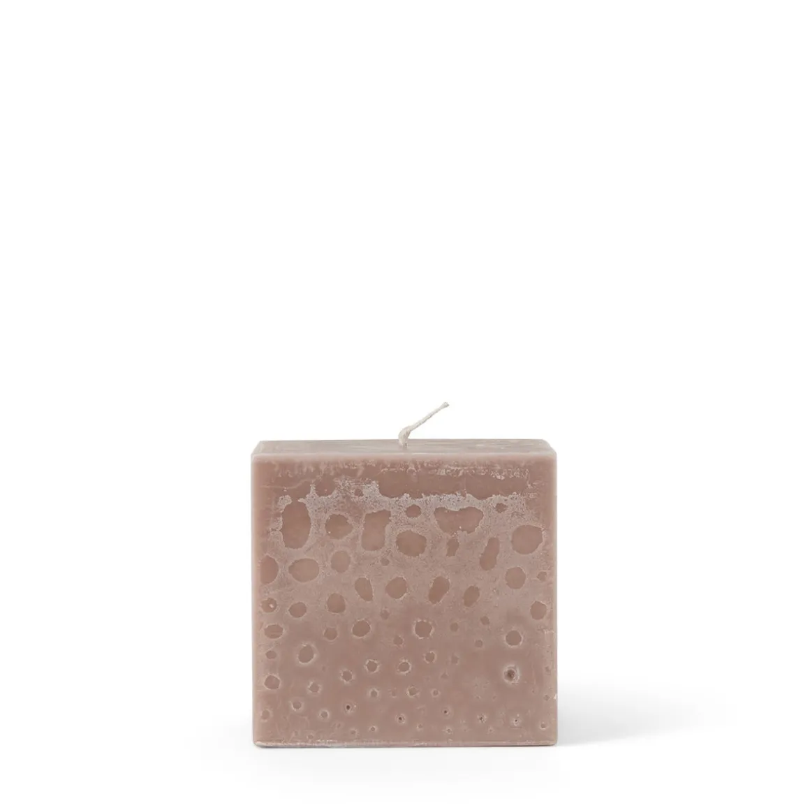 Blockljus Stearin Kub 8x8cm Beige