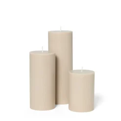 Blockljus Stearin 15x6,8cm Beige