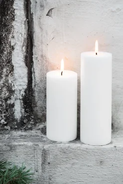 Blockljus Stearin 15x7cm Vit