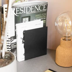 Bokstöd Metall 14x14cm Svart