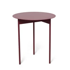 Bord Metall 50x45cm Vinröd