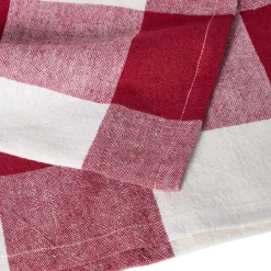 Bordsduk Check 240x140cm Linnemix Röd