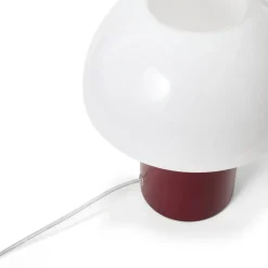 Bordslampa Alba 24x29cm Vit/Vinröd