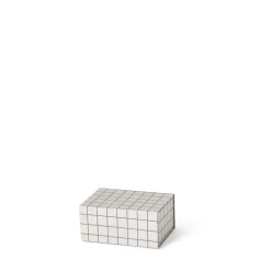 Box Ted 12x17,5cm Mönstrad Beige/Mole