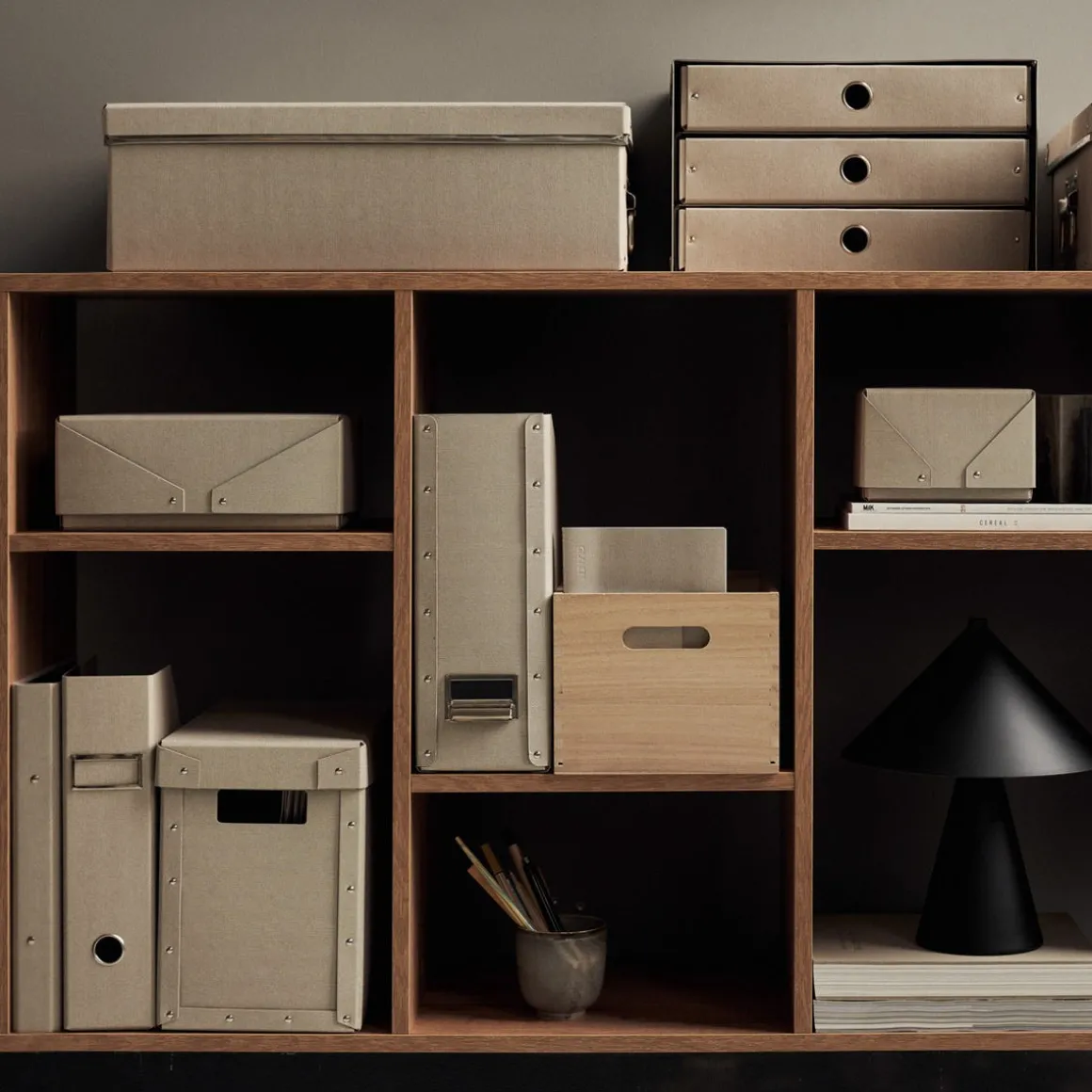 Box Trippel 25x35cm Beige