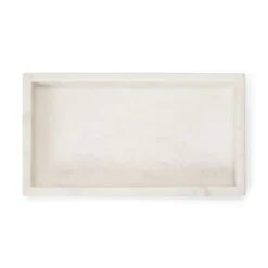 Bricka 26,5x15cm Marmor Vit