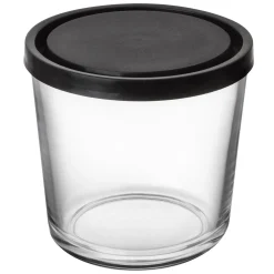 Burk Glas Lock 0,8L Hög Svart