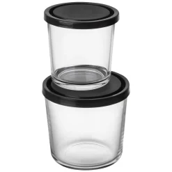 Burk Glas Lock 0,4L Hög Svart