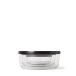 Burk Glas Lock 0,8L Låg Svart