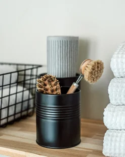 Burk Metall 11x9,5cm Svart