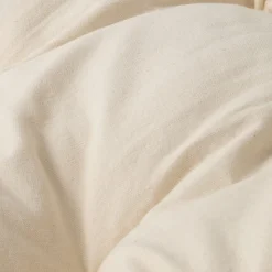 Dyna Rund Slätväv 130cm Naturvit