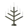 Elljusstake Träd 7 Ljus Mörkgrön