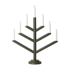 Elljusstake Träd 7 Ljus Mörkgrön