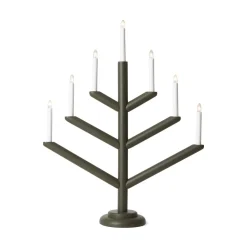 Elljusstake Träd 7 Ljus Mörkgrön