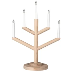 Elljusstake Träd 5 Ljus Trä