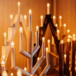 Elljusstake Träd 5 Ljus Trä