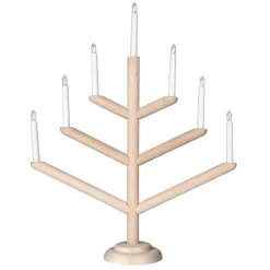 Elljusstake Träd 7 Ljus Trä