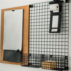 Förvaringstavla Rutnät 42x60cm Svart