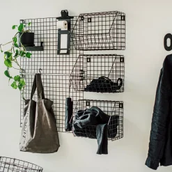 Förvaringstavla Rutnät 42x60cm Svart