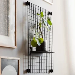 Förvaringstavla Rutnät 42x60cm Svart