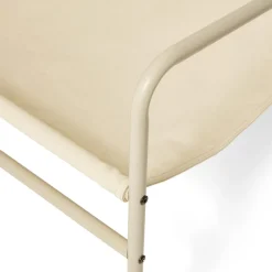 Fåtölj Metall Kanvas Beige