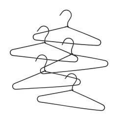 Galge Tygklädd 5-p Svart