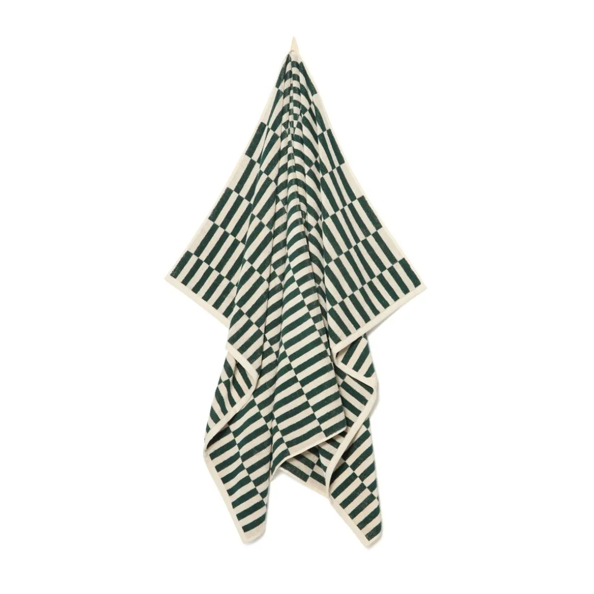 Handduk Avon 100x150cm Bomullsfrotté Grön/Vit