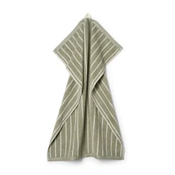 Handduk Line 50x70cm Bomullsfrotté Grön