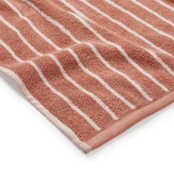 Handduk Line 100x150cm Bomullsfrotté Mocha