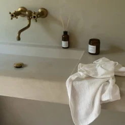 Handduk Våffla 50x70cm Bomull Bambu Vit