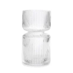 Hyacint Vas Klarglas Räfflad Stor