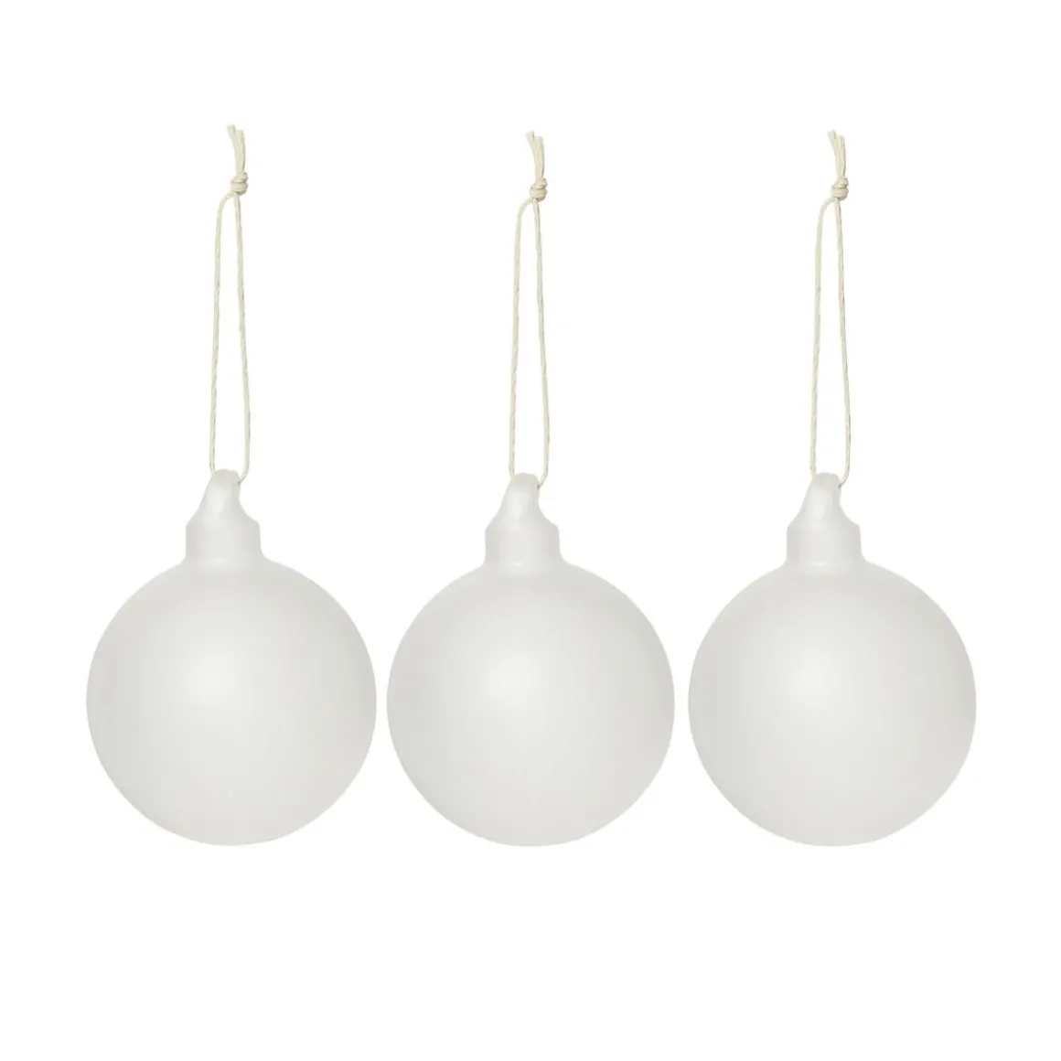 Juldekoration Glas 6,5cm 3-p Frostad