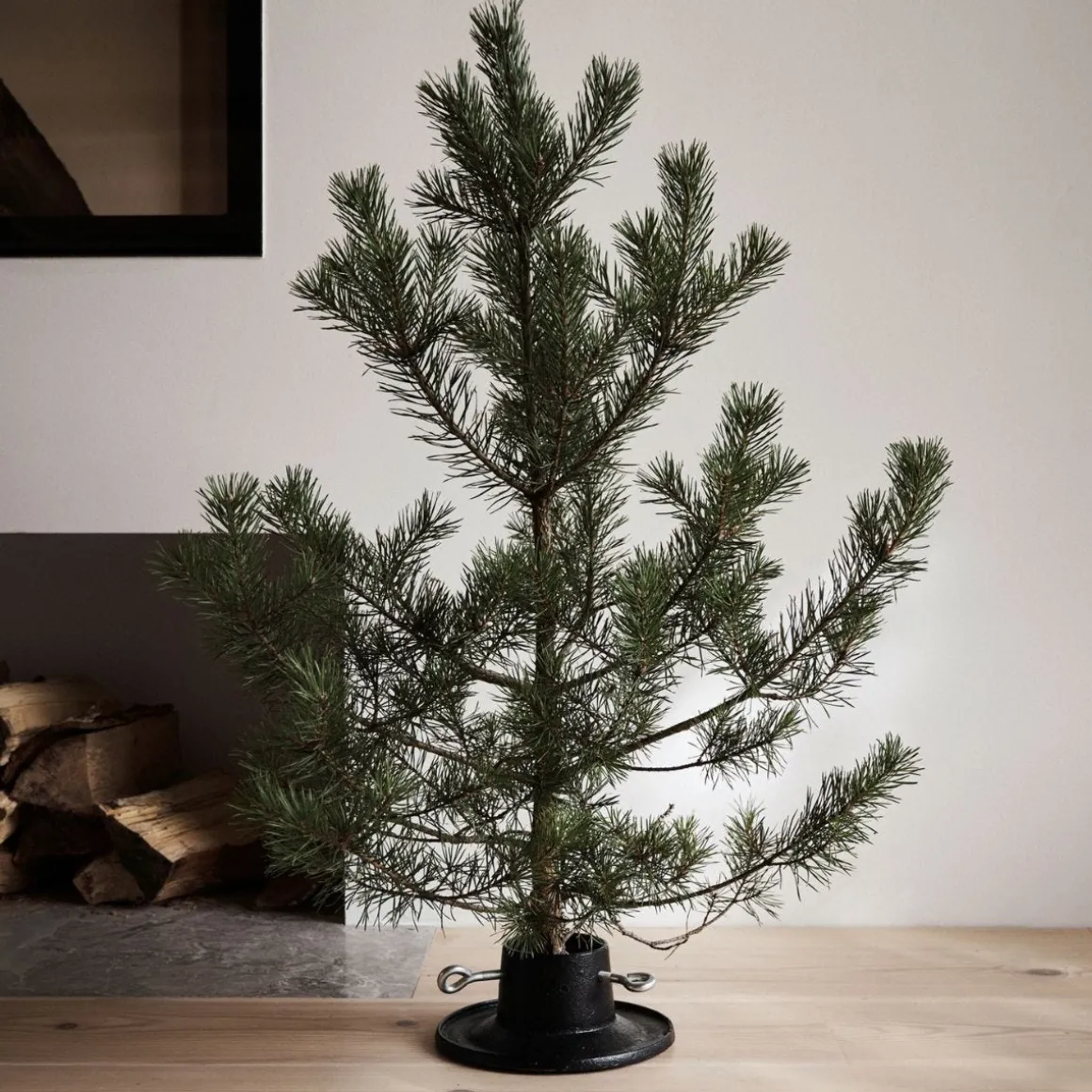 Julgransfot Gjutjärn 20cm Svart