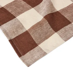 Kökshandduk Bea 50x70cm Linne Brun Ruta