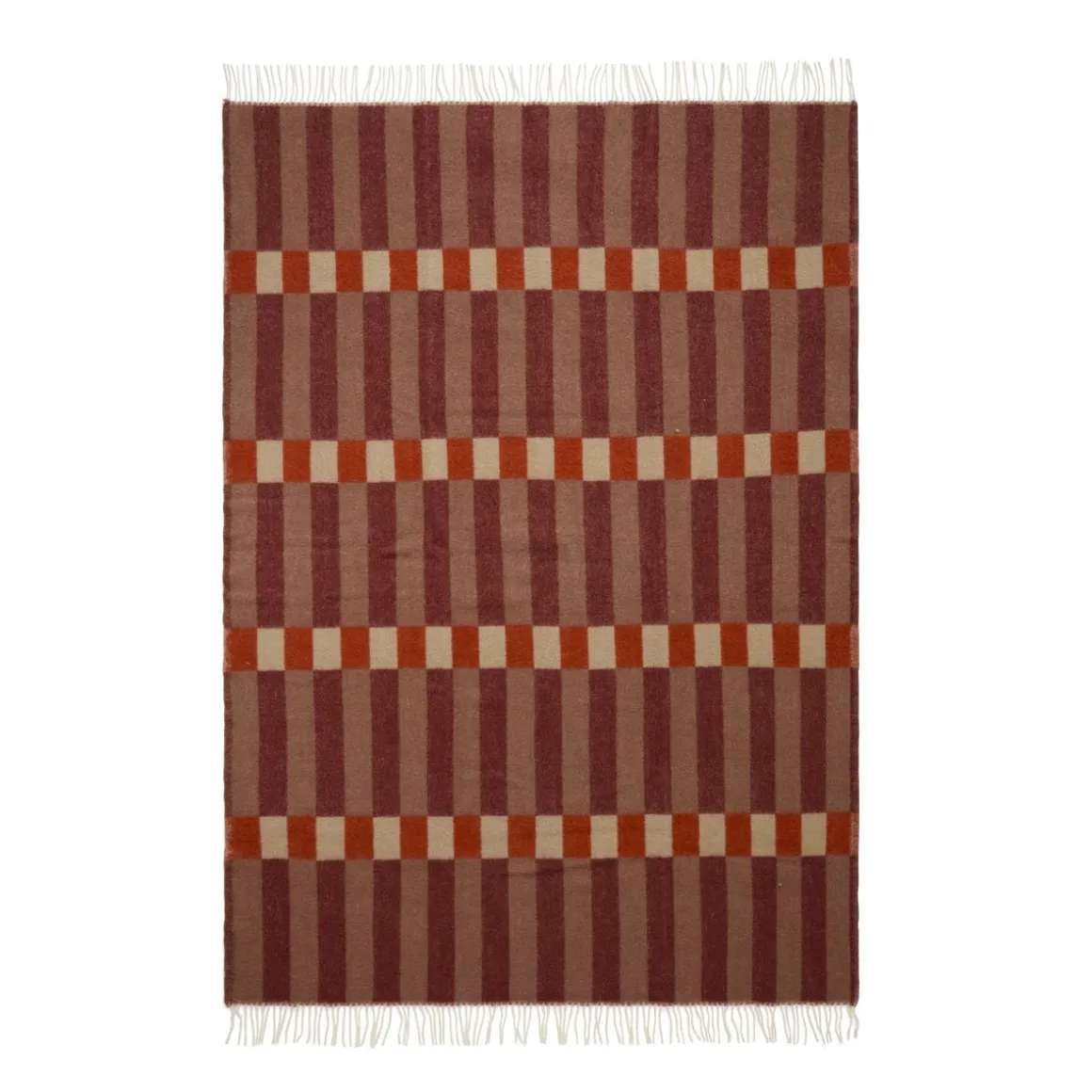 Klippan Ullpläd Piano 130x200cm Röd