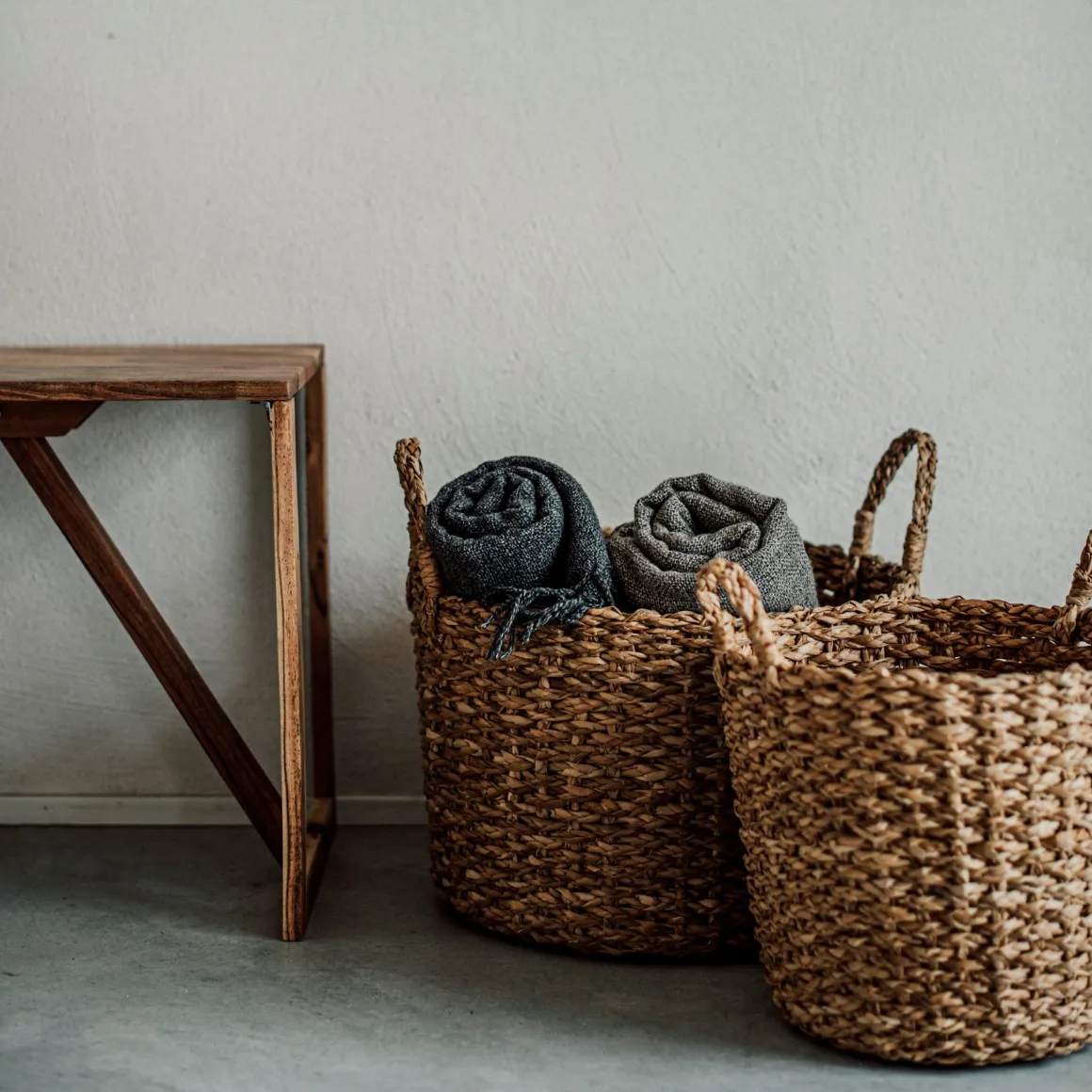 Korg Abaca Rund Handtag 30x30cm