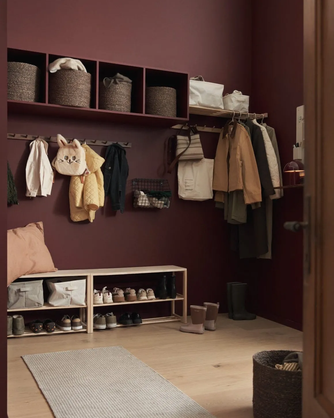 Korg Hopvikbar Fyrkant 27x27cm Offwhite