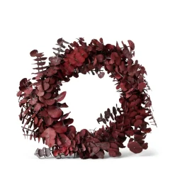 Krans Eucalyptus Preserverad 35cm Röd