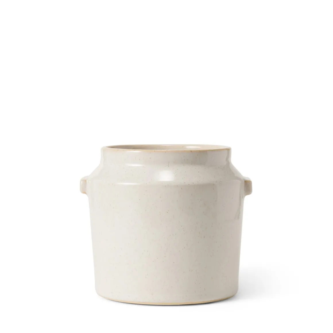 Kruka Stengods Handtag 14,9cm Vit