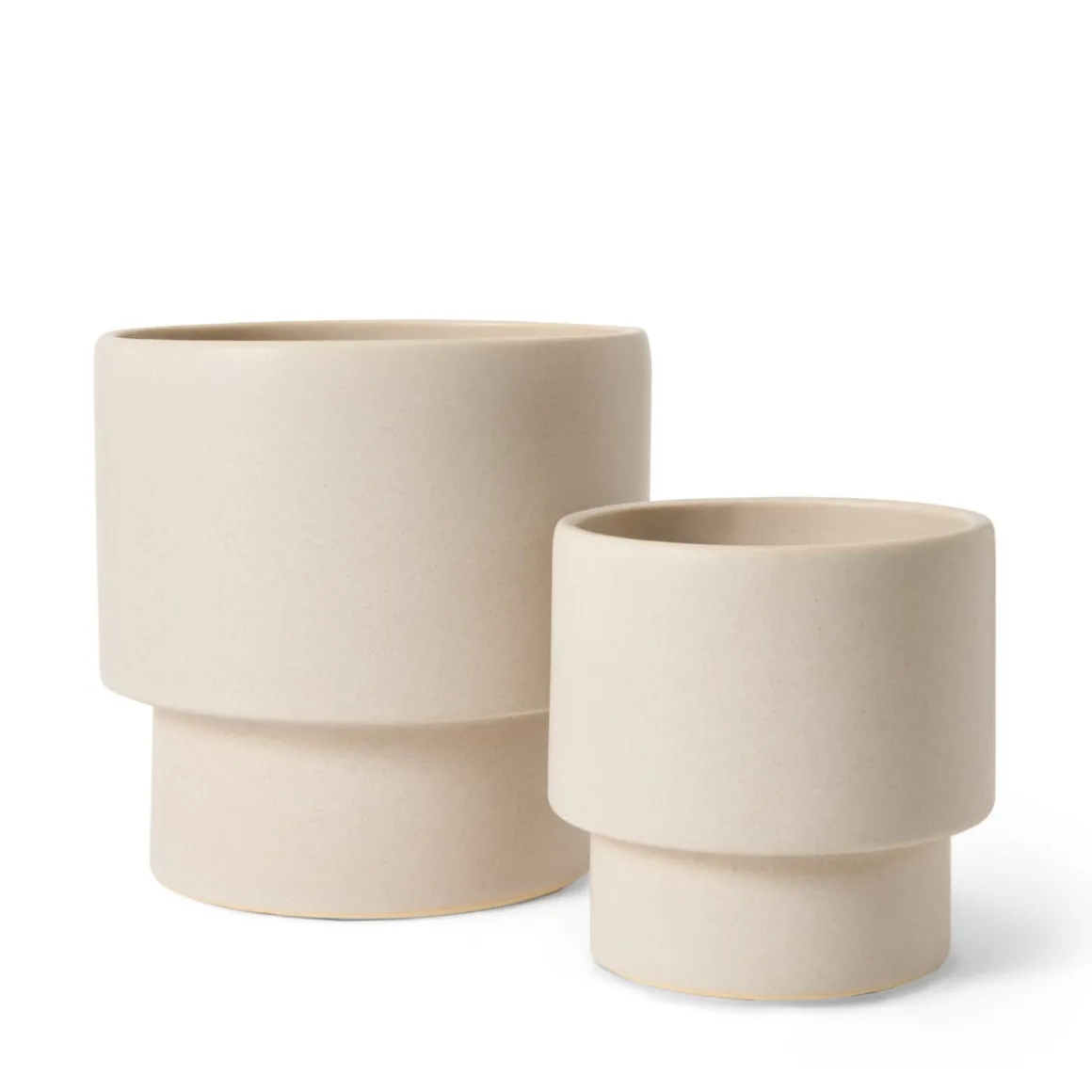 Kruka Stengods Kant 13,2x13cm Vit