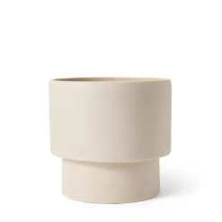 Kruka Stengods Kant 19x18cm Vit