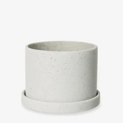 Kruka/Fat Polystone 13cm Vit