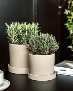 Kruka/Fat Stengods 17,5cm Beige