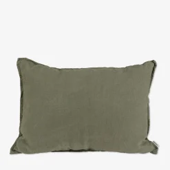 Kudde Linne 50x70cm Mörk Khakigrön
