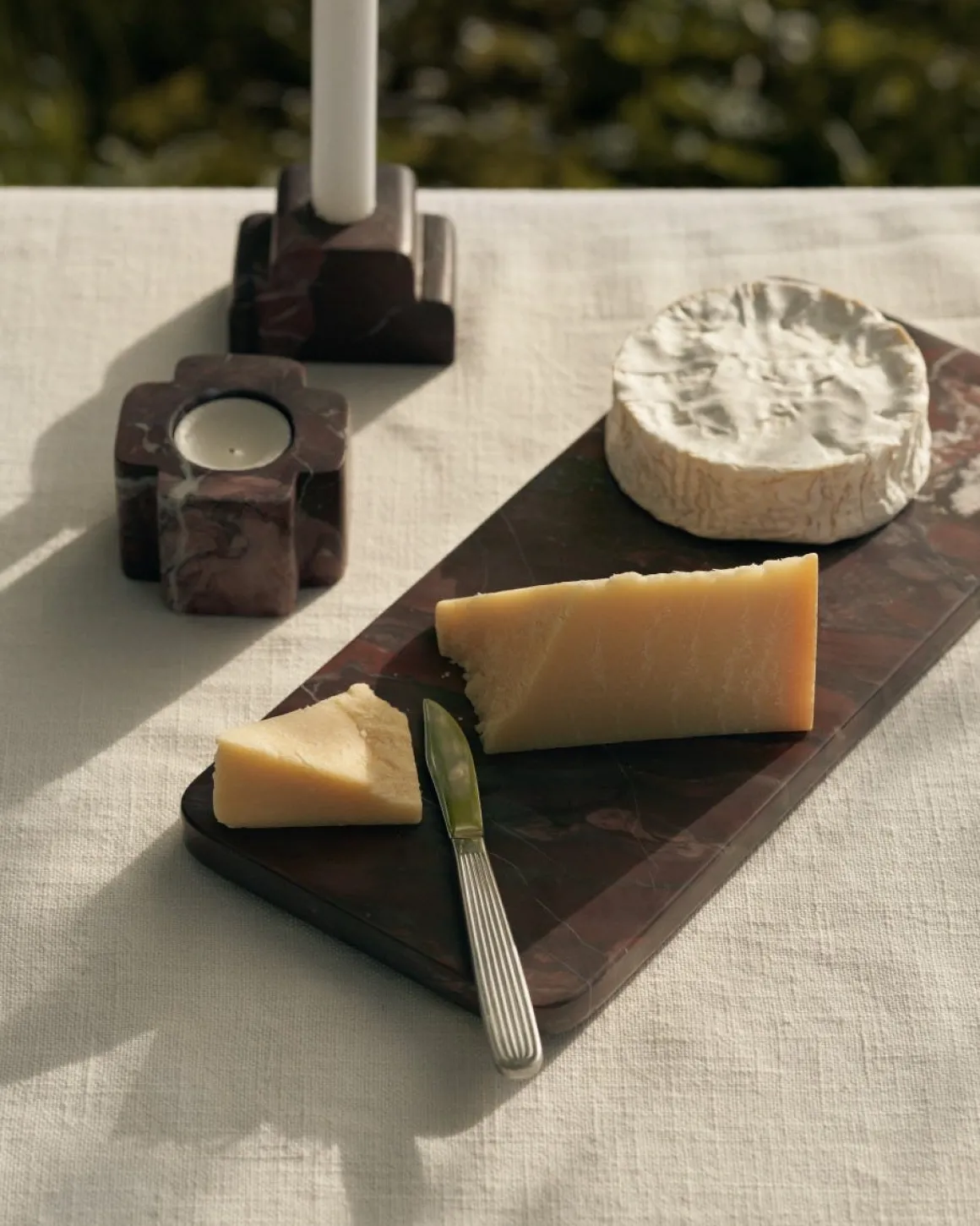 Ljuslykta Radial 7,6x5cm Marmor