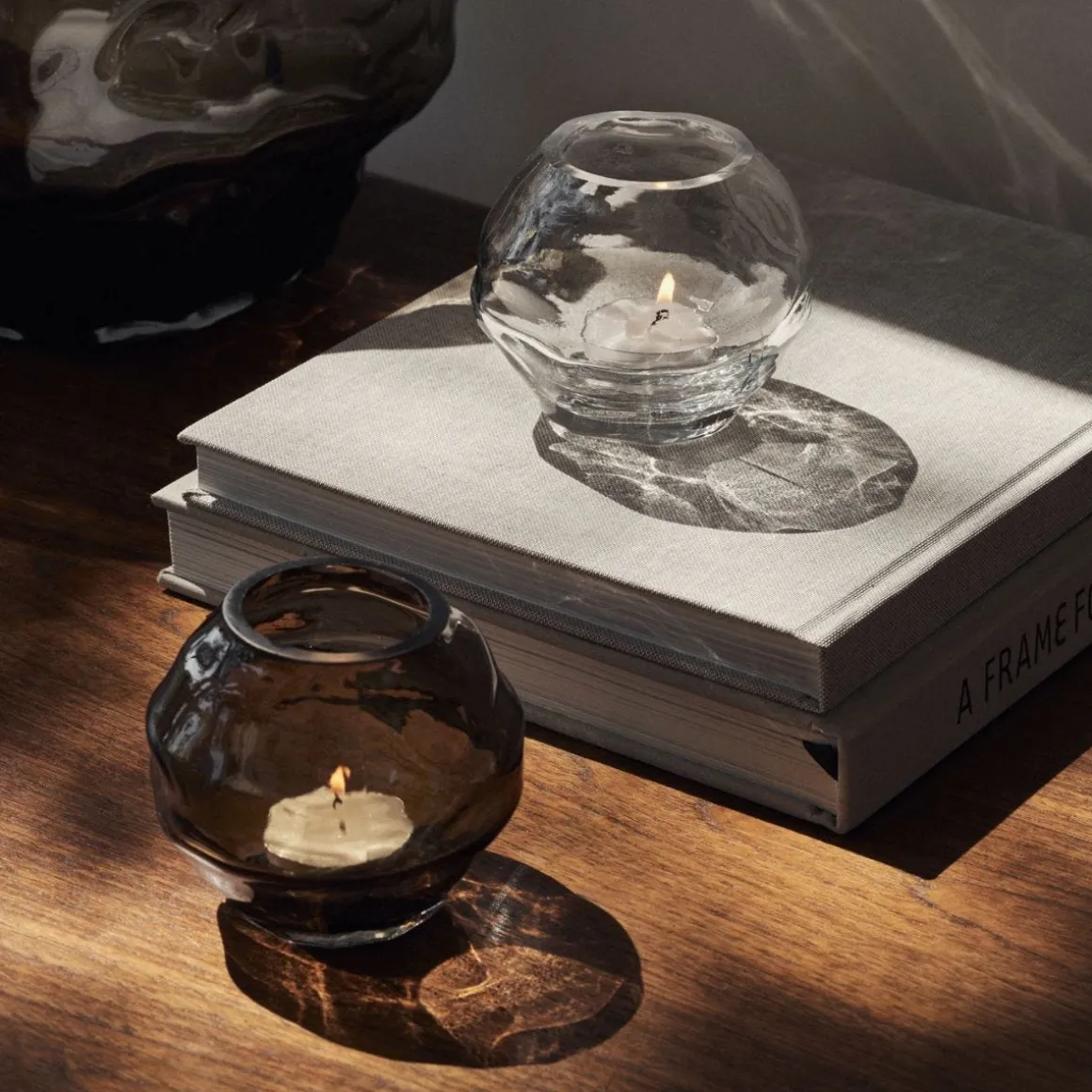 Ljuslykta River 10cm Brun