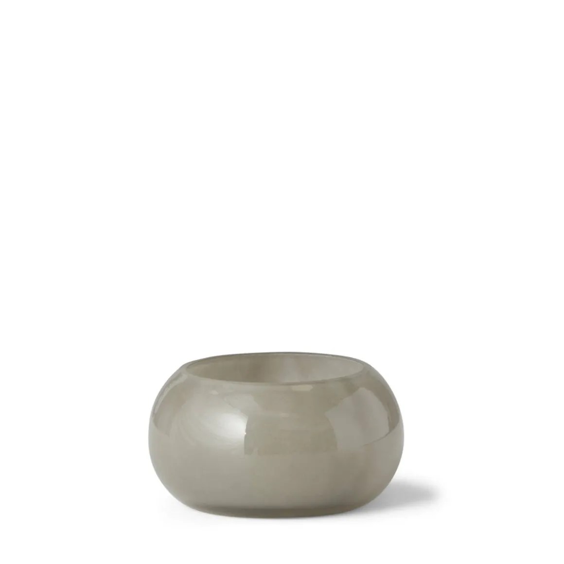 Ljuslykta Rund 8x8cm Grå